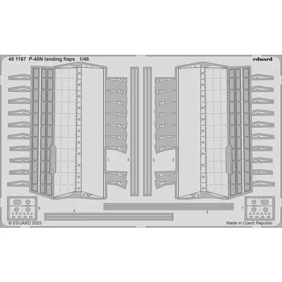 Eduard 481167 1/48 Curtiss P-40N Landing Flaps for Eduard kits