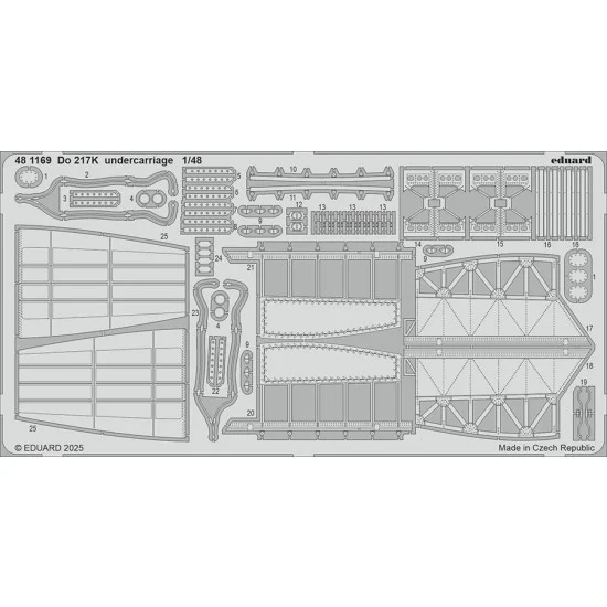 Eduard 481169 1/48 Dornier Do 217K Undercarriage (PE) for ICM kits - Model Planes