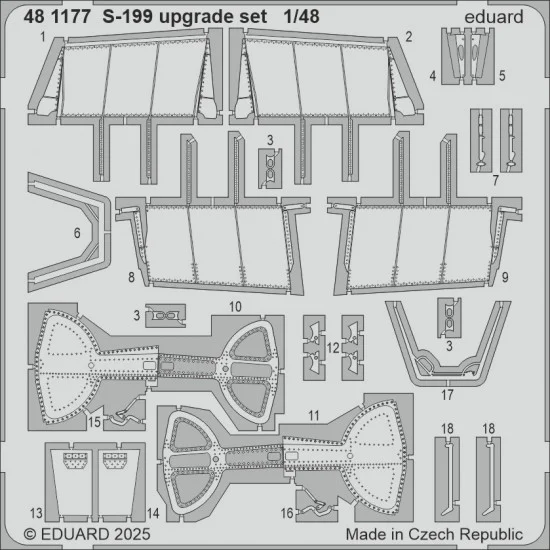 Eduard 481177 1/48 S-199 Upgrade Photo-etched set for Eduard kits