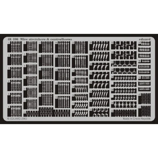 Eduard 48406 Photoetch for 1/48 Wire Stretchers & Control Horns - Model Planes