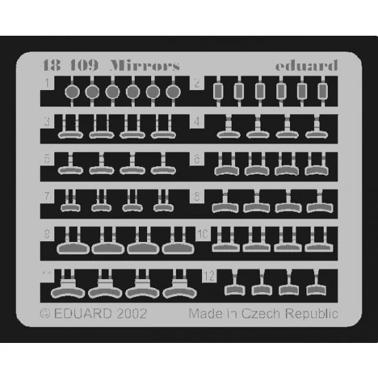 Eduard 48409 Photoetch for 1/48 Mirrors - Model Planes