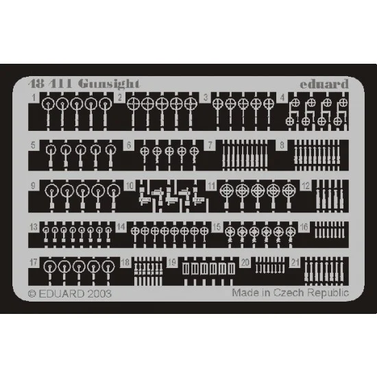 Eduard 48411 Photoetch for 1/48 Gunsights - Model Planes