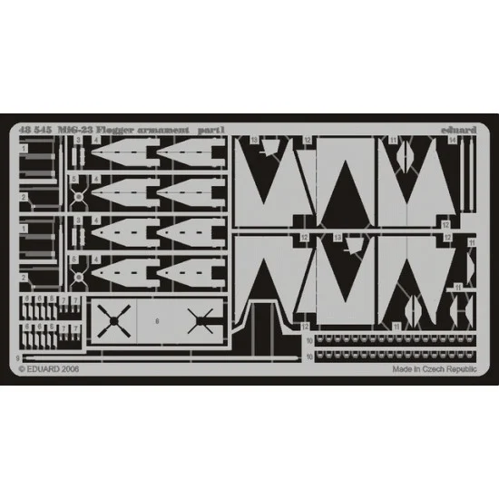 Eduard 48545 Photoetch for 1/48 Mig-23 Flogger Armament for Italeri kit