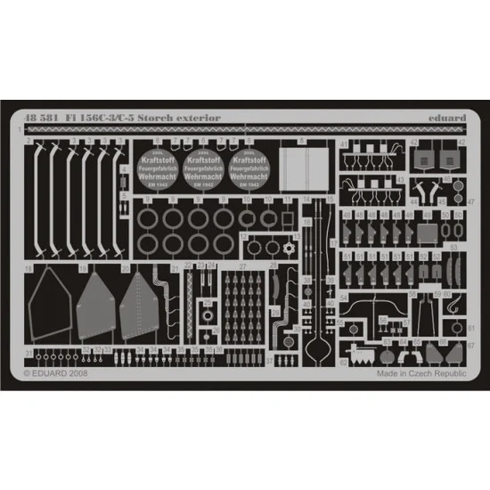 Eduard 48581 Photoetch for 1/48 Fi 156C-3/C-5 Storch Exterior for Tamiya kit