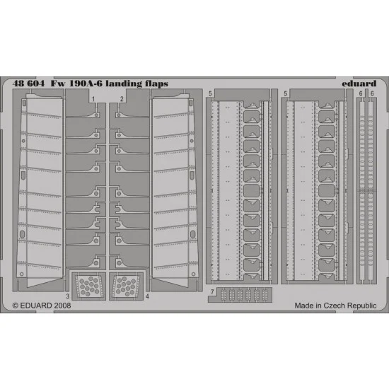 Eduard 48604 Photoetch for 1/48 Fw 190A-6 Landing Flaps for Hasegawa kit