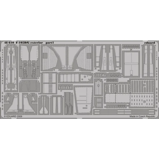 Eduard 48610 Photoetch for 1/48 F-105D/G Exterior for HobbyBoss kit