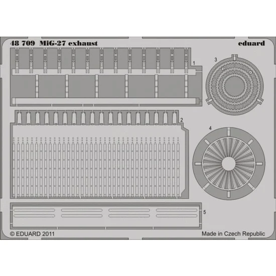 Eduard 48709 1/48 Mikoyan MiG-27 Exhaust for Italeri kit