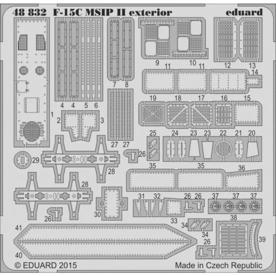 Eduard 48832 1/48 McDonnell F-15C Eagle MSIP II Exterior Detail-up Set for Great Wall Hobby kit