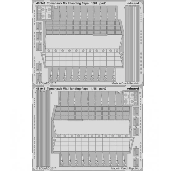Eduard 48941 1/48 Tomahawk Mk.II Landing Flaps Photo-etched Set for Airfix kits