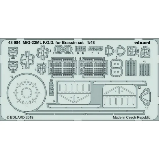 Eduard 48984 1/48 Mikoyan-Gurevich MiG-23ML F.O.D Detail Parts for Eduard kits