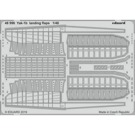 Eduard 48996 1/48 Yakovlev Yak-1b Landing Flaps for Zvezda kits