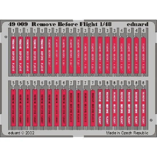 Eduard 49009 Colour Photoetch for 1/48 Remove Before Flight - Model Planes