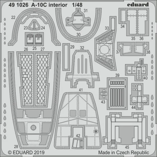 Eduard 491026 1/48 Fairchild Republic A-10C Thunderbolt II Interior Detail Set for Italeri kits