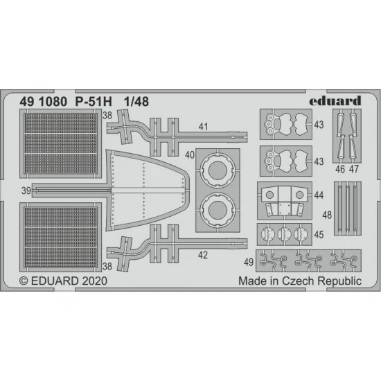 Eduard 491080 1/48 North American P-51H Mustang Detail Parts for Modelsvit kits