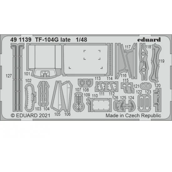 Eduard 491139 1/48 Lockheed TF-104G Starfighter Late Detail Set for Kinetic kits
