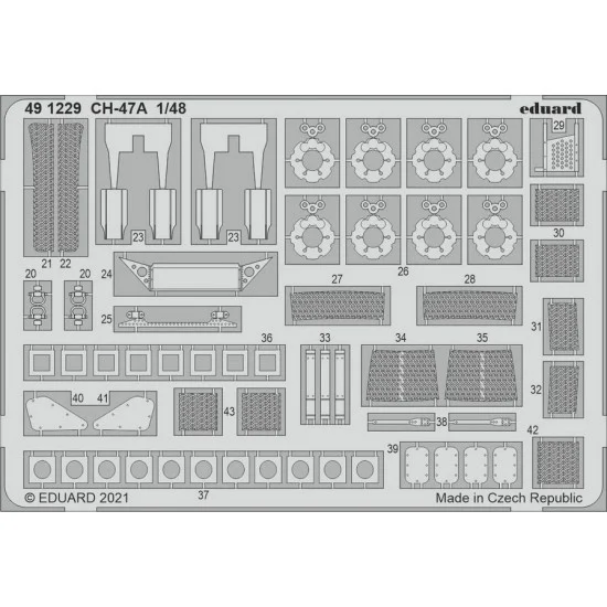 Eduard 491229 1/48 Boeing CH-47A Chinook Detail parts for HobbyBoss kits