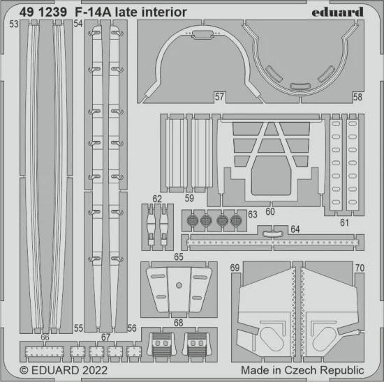 Eduard 491239 1/48 Grumman F-14A Tomcat Late Interior Detail Set for Tamiya kits