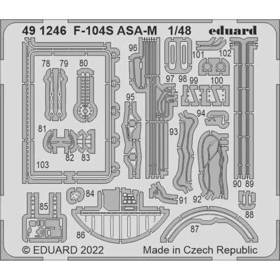 Eduard 491246 1/48 Aeritalia F-104S Starfighter ASA-M Detail set for Kinetic kits