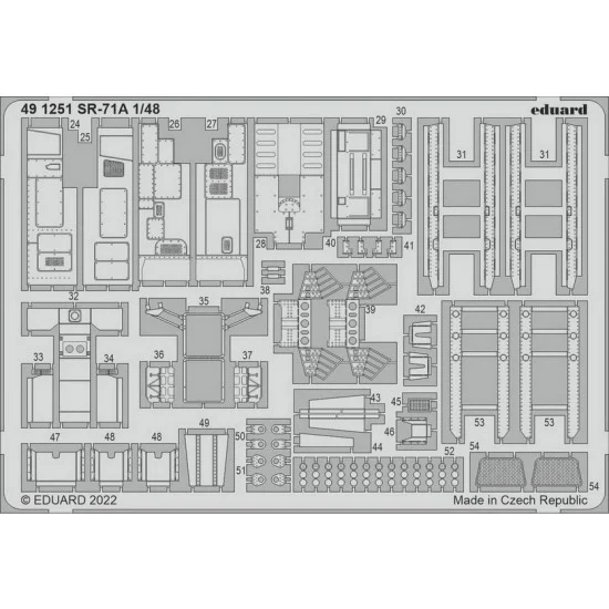 Eduard 491251 1/48 Lockheed SR-71A Blackbird Interior Detail set for Revell kits