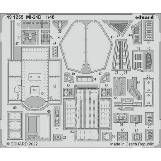 Eduard 491255 1/48 Mil Mi-24D Detail set for Trumpeter kits