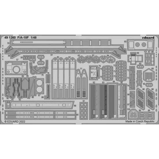 Eduard 491260 1/48 Boeing F/A-18F Super Hornet Detail set for Hobbyboss kits