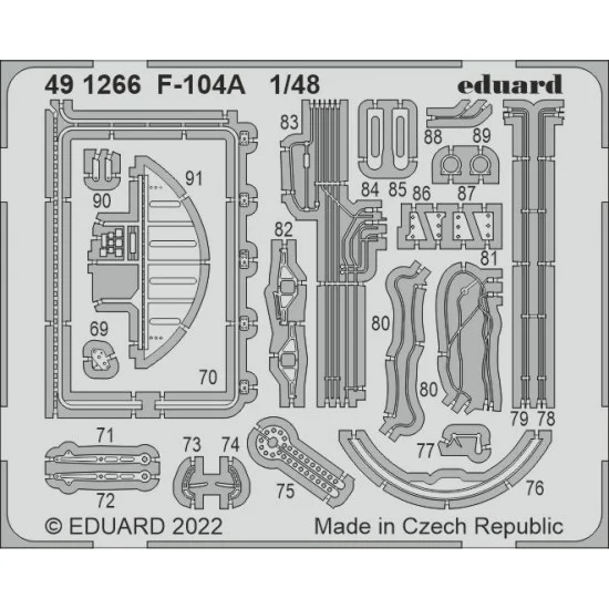 Eduard 491266 1/48 Lockheed F-104A Starfighter Detail Set for Kinetic kits