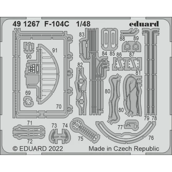Eduard 491267 1/48 Lockheed F-104C Starfighter Detail Set for Kinetic kits
