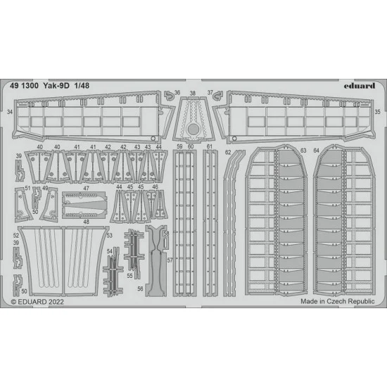 Eduard 491300 1/48 Yakovlev Yak-9D Detail Set for Zvezda kits