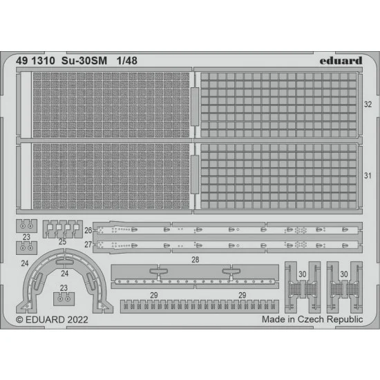Eduard 491310 1/48 Sukhoi Su-30SM Detail set (photo-etched) for Great Wall Hoby kits