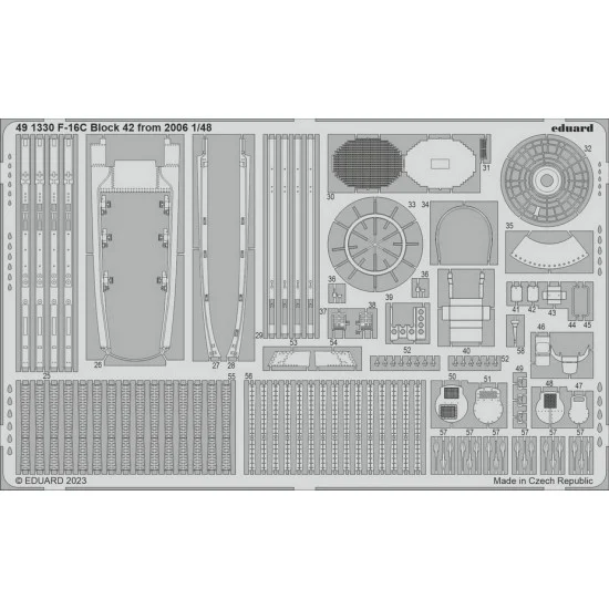 Eduard 491330 1/48 F-16C Fighting Falcon Block 42 From 2006 Detail Parts for Kinetic kits