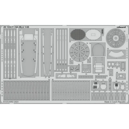 Eduard 491334 1/48 F-16A MLU Fighting Falcon Detail Set for Kinetic kits