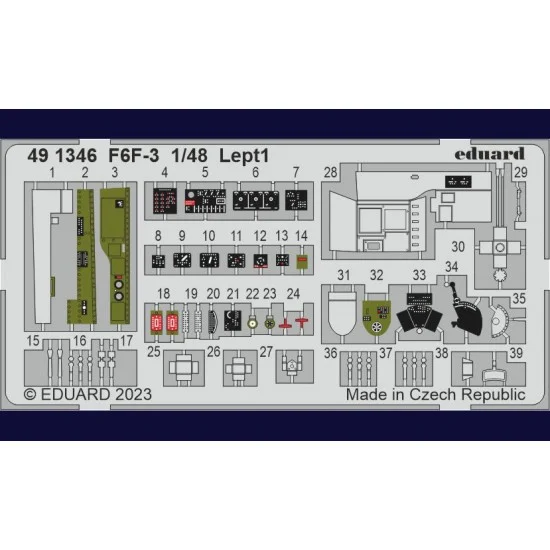 Eduard 491346 1/48 Grumman F6F-3 Hellcat Detail Parts for Eduard kits
