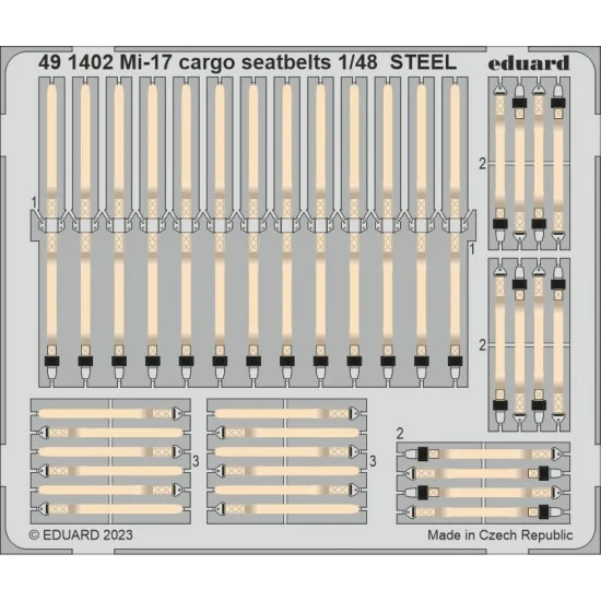 Eduard 491402 1/48 Mil Mi-17 Cargo Seatbelts Photo-etched set for Trumpeter kits