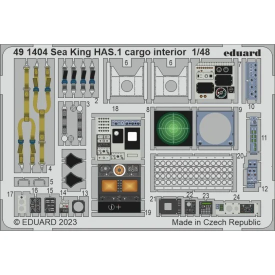Eduard 491404 1/48 Westland Sea King HAS.1 Cargo Interior Photo-etched set for Airfix kits