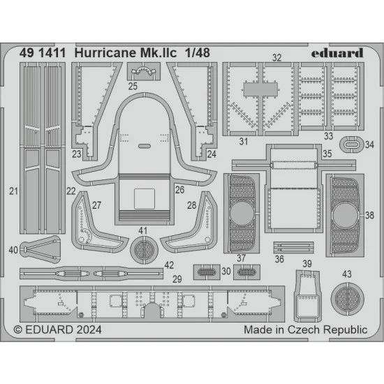 Eduard 491411 1/48 Hawker Hurricane Mk. IIC Photo-Etched Accessories for HobbyBoss kits