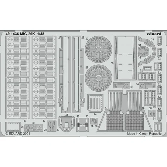 Eduard 491436 1/48 Mikoyan MiG-29K Detail Parts for HobbyBoss kits