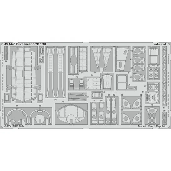 Eduard 491440 1/48 Blackburn Buccaneer S.2B Photo-etched set for Airfix kits