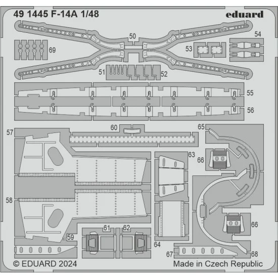 Eduard 491445 1/48 Grumman F-14A Tomcat Photo-etched set for Great Wall Hobby kits