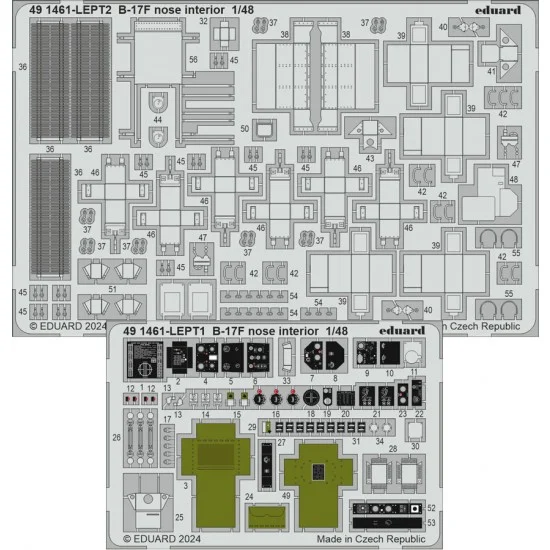 Eduard 491461 1/48 B-17F Flying Fortress Nose Interior PE set for Eduard #ED 11183