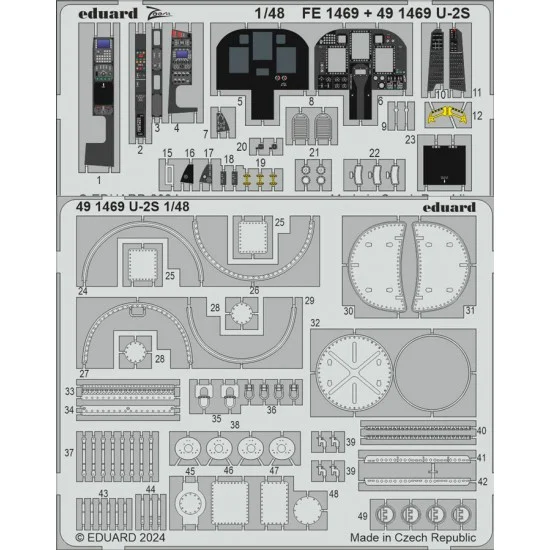 Eduard 491469 1/48 U-2S Dragon Lady PE Sheets for Hobby Boss kits