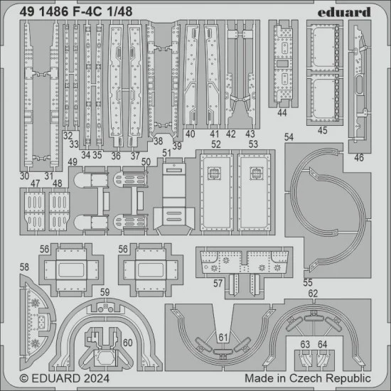 Eduard 491486 1/48 McDonnell Douglas F-4C Phantom II Detail Parts for Hobby 2000/Academy kits