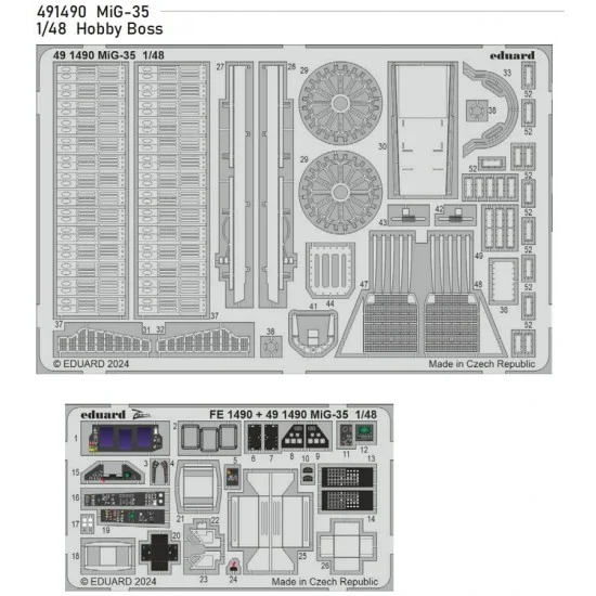 Eduard 491490 1/48 Mikoyan MiG-35 Detail set for Hobby Boss kits