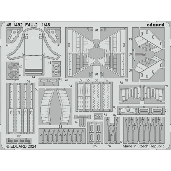Eduard 491492 1/48 Vought F4U-2 Corsair Detail set for Hobby Boss kits