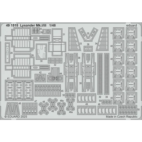Eduard 491515 1/48 Westland Lysander Mk.I/III PE parts for Airfix kits - Model Planes