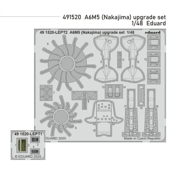 Eduard 491520 1/48 A6M5 (Nakajima) Zero Upgrade Set Photo-etched set for Eduard kits