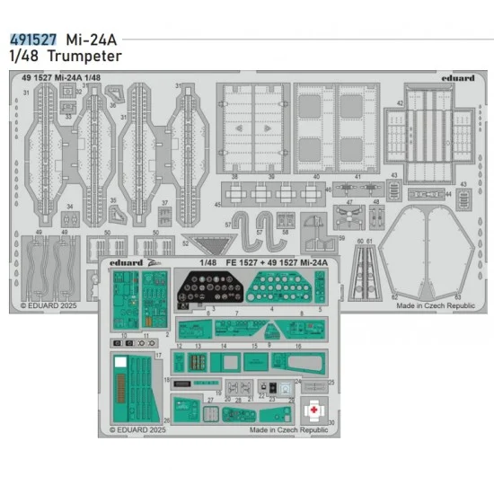 Eduard 491527 1/48 Mil Mi-24A Photo-etched set for Trumpeter kits