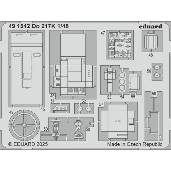 Eduard 491542 1/48 Dornier Do 217K Details (PE) for ICM kits - Model Planes