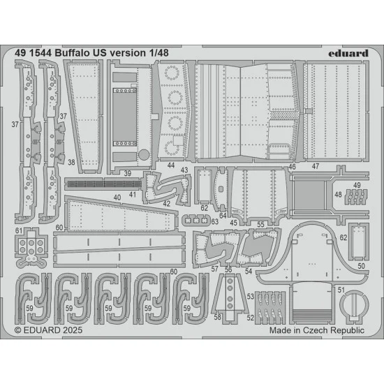 Eduard 491544 1/48 US Brewster F2A Buffalo Details (PE) for Tamiya kits - Model Planes