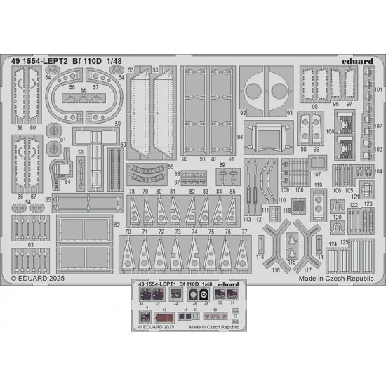 Eduard 491554 1/48 Bf 110D Photo-etched set for Eduard kits