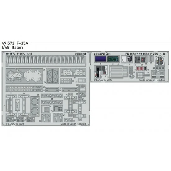 Eduard 491573 1/48 F-35A PE set for Italeri kits
